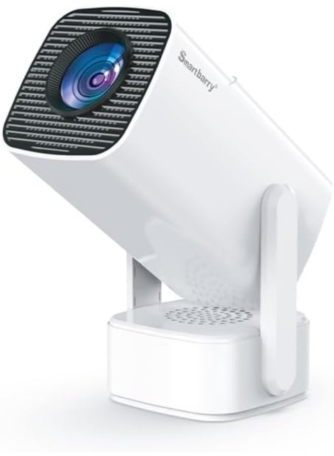 Smartbarry HT13 Smart Projector – Android 11 Mini Projector with 4K Support, Electric Focus, Wi-Fi 6 & Bluetooth 5.0, Portable Home Theater Projector for Movies & Gaming - Image 1